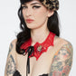 The Lace Bat Collar in Red