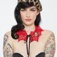 The Lace Bat Collar in Red