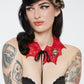 The Lace Bat Collar in Red