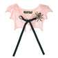 The Lace Bat Collar in Pink