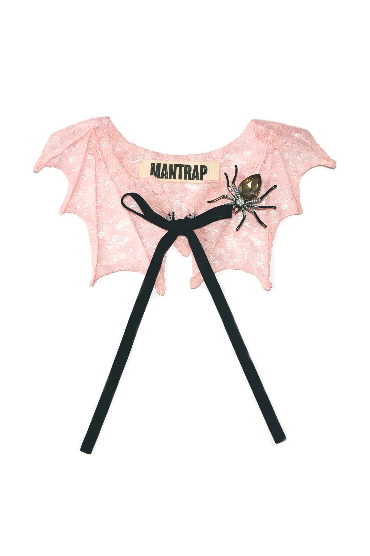 The Lace Bat Collar in Pink