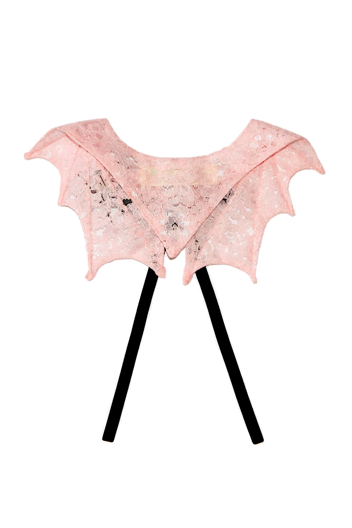 The Lace Bat Collar in Pink