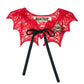 The Lace Bat Collar in Red