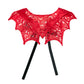 The Lace Bat Collar in Red