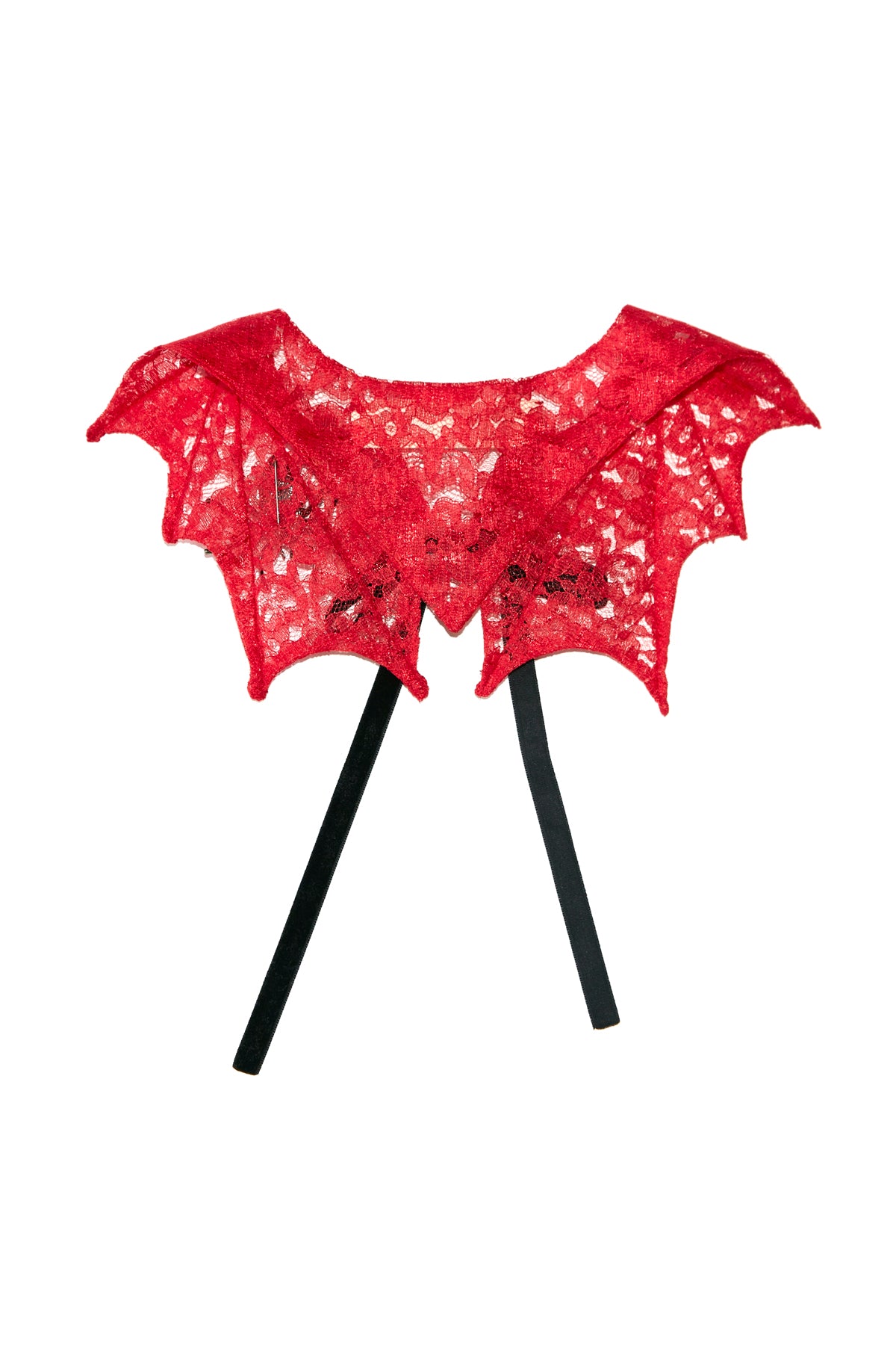 The Lace Bat Collar in Red